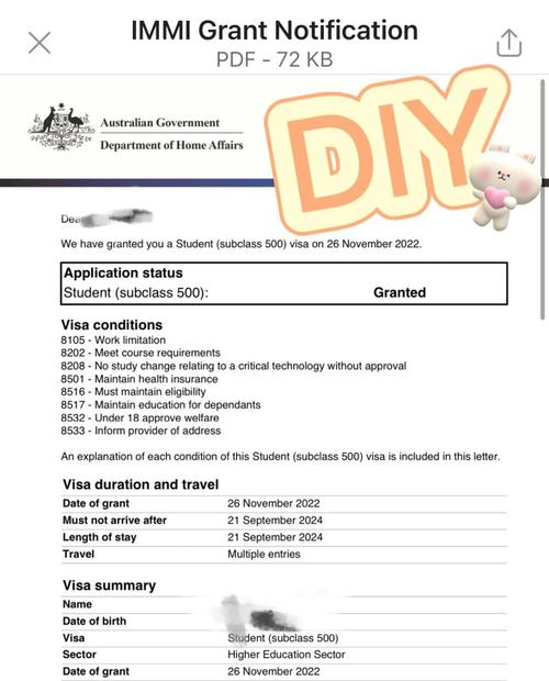 澳洲 学生签证500 diy