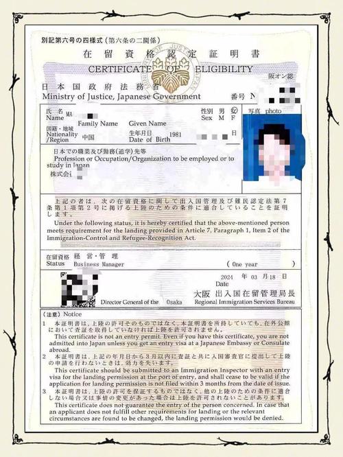 日本签证category v