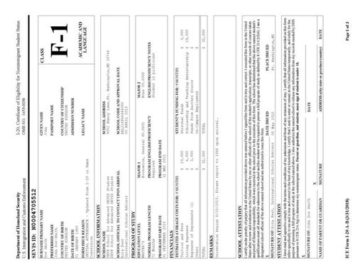 美国签证 sevis fee