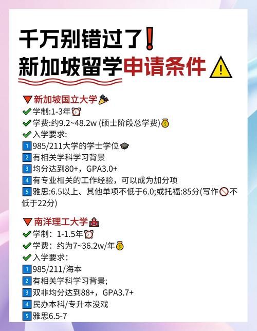 新加坡国立大学硕士申请时间