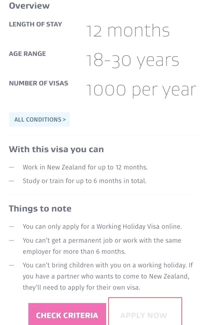 如何申请新西兰打工度假签证