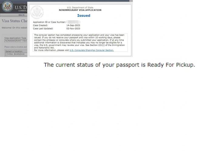 美国签证refused状态