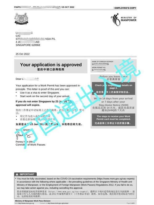在新加坡拿准证自己做工