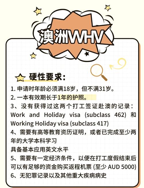 澳大利亚打工度假签证条件