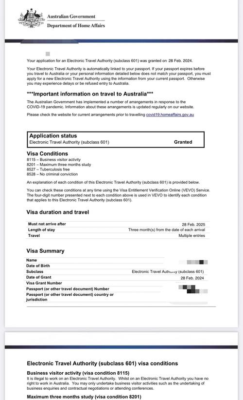 澳大利亚签证电子签证吗