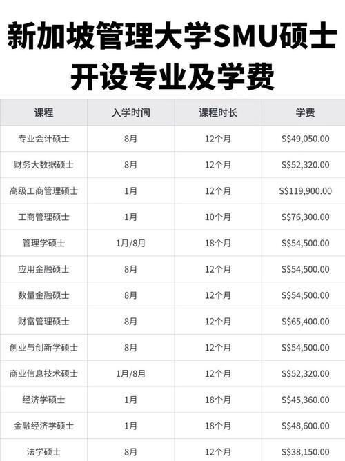 新加坡管理大学博士费用