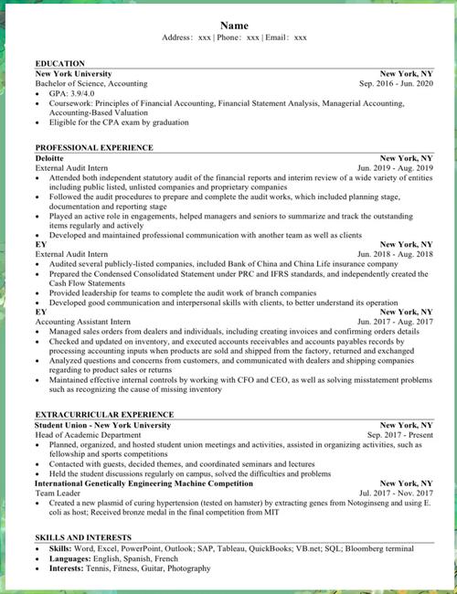 新加坡公司英文简历偏好