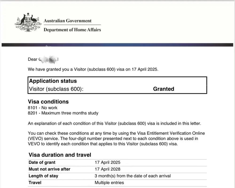 澳洲旅游签证和探亲签证