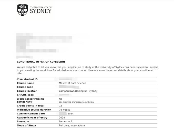 澳洲大学条件offer